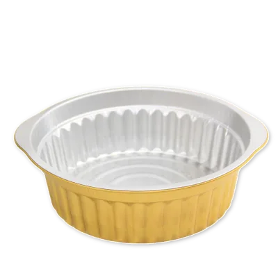 Disposable 3100ml Aluminum Foil for Fishing Line Catering Container with Foil Lid Round