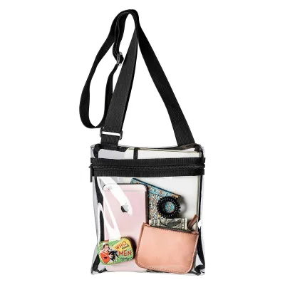 Factory Wholesale Fashion Waterproof Transparent PVC Women Crossbody Bag Small Capacity Mini Sling Bag