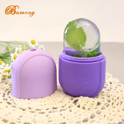 Hot Sale Skin Care Products Puffiness Migraine Pain Relief and Minor Injury Silicone Massager Ice Roller for Face