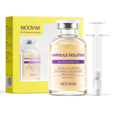 OEM Private Label Deeply Hydrates Skin Improves Dry and Rough Texture 30ml MOOYAM Silk Polypeptide Ampoule Solution