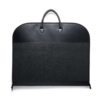 Custom Foldable Durable Zipper Leather Suit Cover Garment Bag