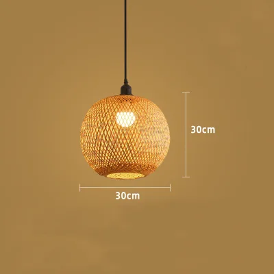Hot Selling Japanese Style Natural Bamboo Pendant Light Handmade Lamp Covers & Shades