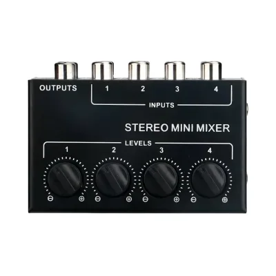 CX400 Professional Compact 4-Channel Mini Pocket Stereo Noise Cancelling Wired 20Hz-20kHz Frequency Response Audio Hub Mixer