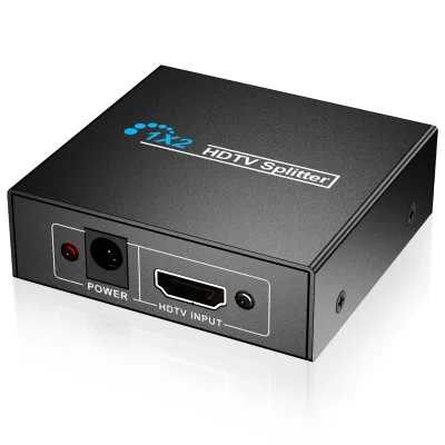 High Quality 1080p HD Metal Material HDTV Splitter 1 in 2 Out HDTV Adapter Audio & Video Accessory