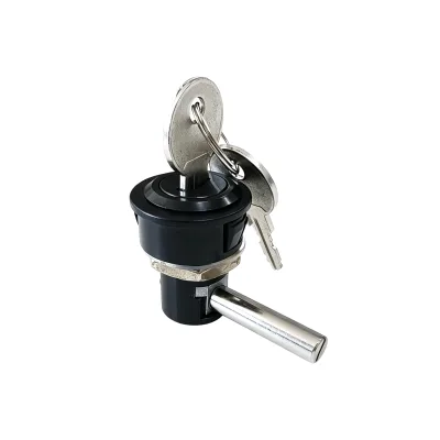 Black Zinc Alloy Cylindrical Retractable Lock Refrigerator Freezer Storage Cabinet Cam Lock