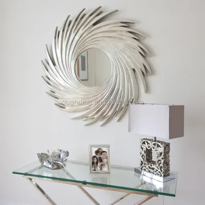 Wooden Wall Mirror, hang Wall Mirror with Wooden Frame