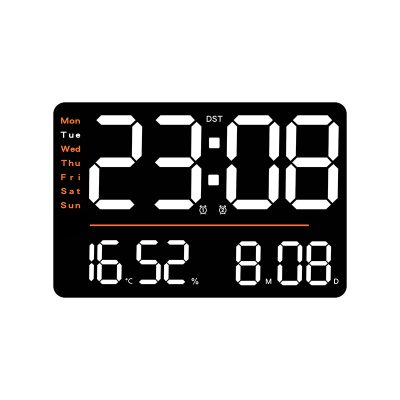 Countdown Timer Digital Wall Clock Desk Clocks with Temperature Humidity and Date Large Display Digital Calendar Alarm Clock