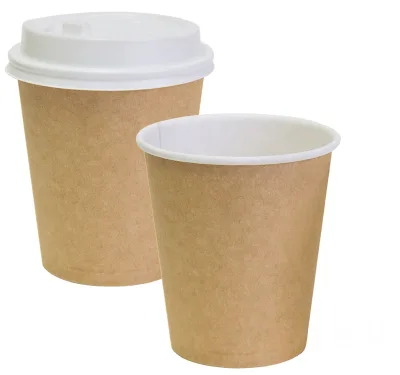 12 OZ Double Wall Paper Coffee Cup with Lid for Cafe Restaurant and Party