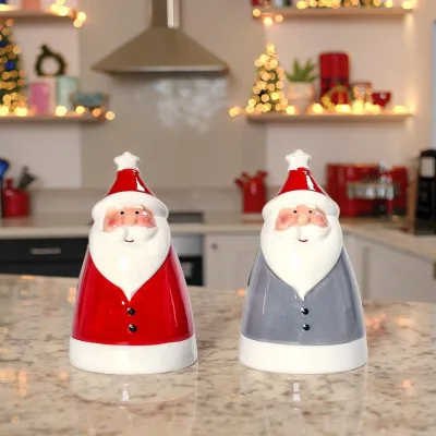 2024 New Ceramic Christmas Cookie Jar,Santa Gnome Cookie Jar