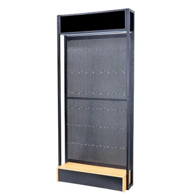 Customized Illuminated Hole Metal Display Stand with Headphone Sticker Supermarket Rack Accessory for Mobile Phones