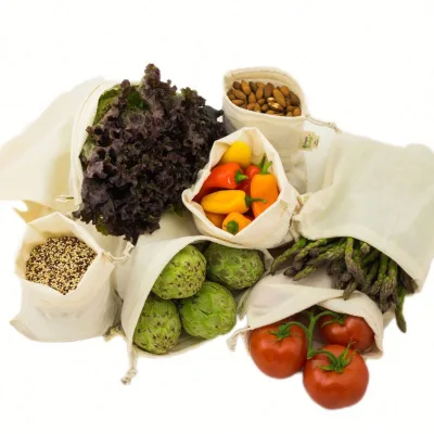 MUSLIN REUSABLE PRODUCE BAGS