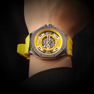 OEM/ODM 316L Stainless Steel Case DIY Watches Moon Phase Men's Leather Strap Mechanical Watch Japan Miyota 8N24 Watch