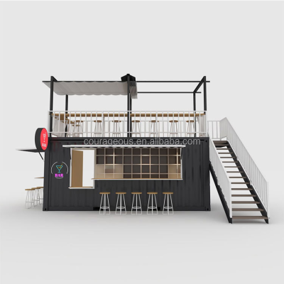 Container  Coffre bar Restaurant bar Container Foldable Container bar With Roof