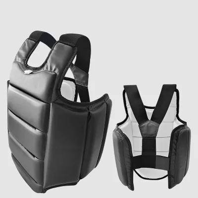 High Quality Thickened Double Sided Karate Chest Protector PU+EVA Sanshou Combat Armor Wholesale Martial Arts Equipment