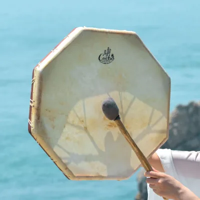 SUCCESS Low Price 40-60cm Handmade Round Shaman Drums with Natural Goat Skin Premium Percussion with Bag and Beater