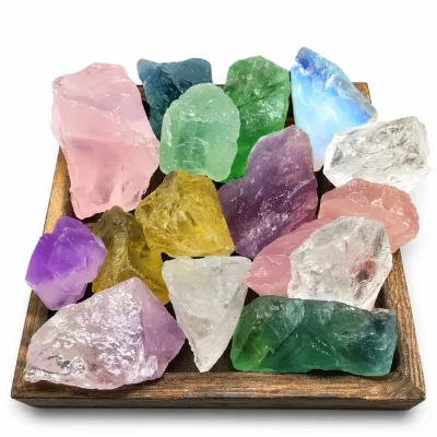 Natural Raw Crystal Rough Stones Bulk Wholesale Mix Color Gemstone for Essential Oil Aromatherapy Home Decoration DIY Jewelry