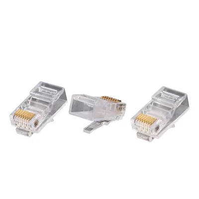 8-Pin RJ45 Connector CAT5 CAT5e Cat6 Modular Cable Plugs & Sockets Network Ethernet Crystal Plug RJ45 Connectors