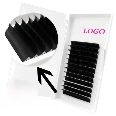 Hot Selling Cils Supplies Volume Ellipse Flat Lash Extensions Classic Lashes Flat 20 J Curl Matte Cashmere Flat Lash Extension