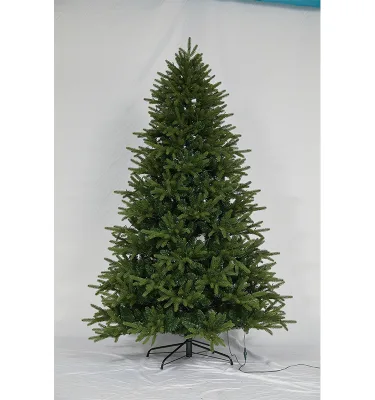 Snow Flocked Artificial Christmas Tree LED PE+PVC Pine Xmas Trees with Lights Foldable Indoor Outdoor