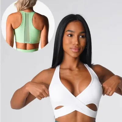 Women Sexy Fitness Underwear Women Beautiful Back Yoga Tops Chest Pads New Cross-Border Sports Training Dance Top