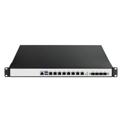 BKHD OEM 1U PVC 8*NIC 4*SFP Firewall C236 H170 Intel Core 6~9th Gen I3 I5 I7 Network Security Pfsense Liunx Win-dows Ubuntu