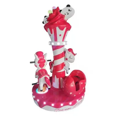 Dinibao Factory Three Seats Indoor Outdoor Electric Mini Kids Mechanical Ride Ice Carousel Rides Display