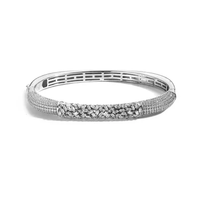 Hot Selling High Quality 925 Silver Jewelry Making White Plated Fine Bracelets With White Zircon