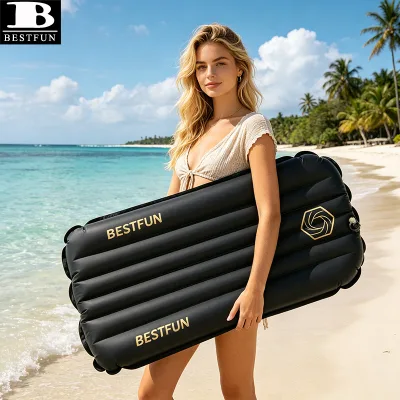 Lightweight Inflatable Surfing Board Portable Soft Nylon Wave Riding Air Mat Surf Sup for Adults Adjustable Pressure Fast