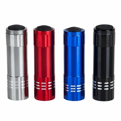 Portable Mini 9 LED UV Flashlight with 395nm Lamp Aluminum Alloy Torch for Camping & Emergency