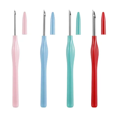 New DIY Plastic Cross Stitch Needle Pen Embroidery Punch Needle With Cover