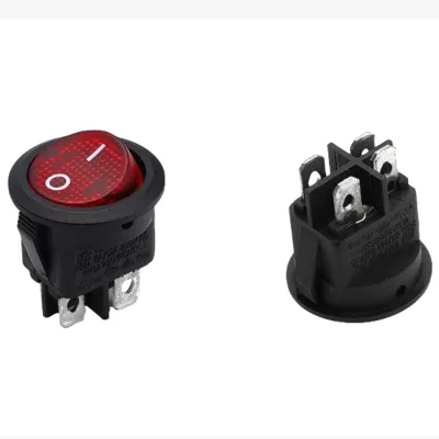 8A/10A 250VAC Decora Rocker Switch With Led on Off 2 Position Red Led 4 6 Pins Rocker Switch