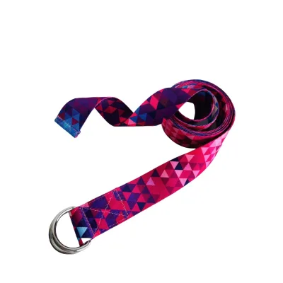 Factory Wholesales D Rings Adjustable 100% Polyester Durable 200cm Yoga Stretchy Strap for Female Fitness Custom Color OEM/ODM