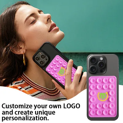 Double Sided Sticky Grippy Silicon Wall Vacuum Suction Cup Pad Silicone Mobile Phone Grip Mount Holder for Cell Phone