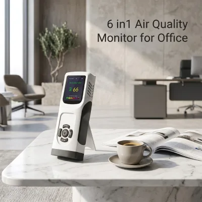 Fosensor Batch Price Portable 3000mAh Rechargeable AQI Monitor With Temperature Humidity Time AQI Display