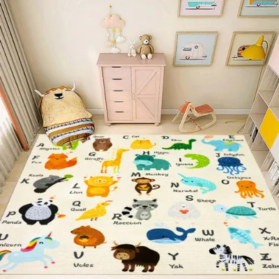 Hot Sale China Manufacture Custom Printed Kids Animal Carpet Kids Rug