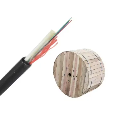 24-core ADSS Outdoor Fiber Optic Cable 100m/200m/350m Span PE Sheath Black