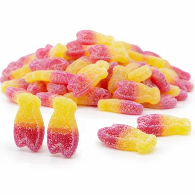 Swedish Gummy Candy Fish Shaped Lemon Raspberry Sour Vegan Halal Certified US EU Compliant Kids Snack Party Favor