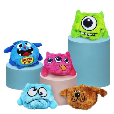 love at Home Interactive Cartoon Dog Toys Ball USB Rechargeable Sound Bouncing Toy for Small Medium Dogs Christmas Birthday Gift