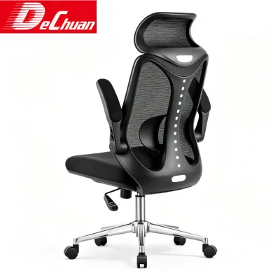Foshan Factory Ergonomic Mesh Office Chair with Adjustable Lumbar and Flip-Up Armrests