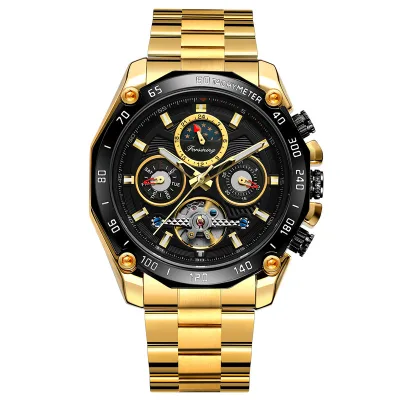 FORSINING Tourbillon Automatic Mechanical Men Wristwatch Sport Male Clock Top Brand Date Week Man Watch 6913