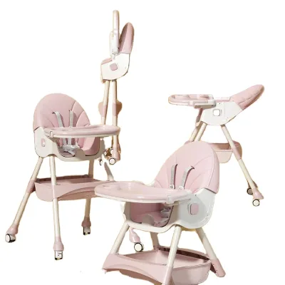 Wholesale Newborns Baby Products Multi-Height Chair& 3 Reclining Modes Baby High With Removable Tray Foldable Chair for Babies