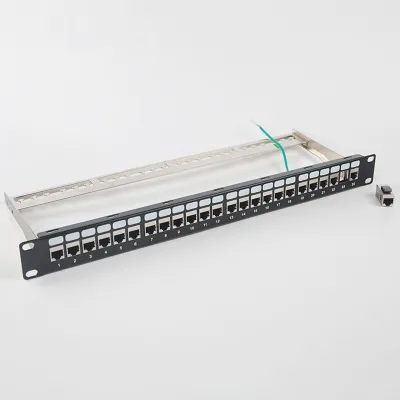 24ports cat6a FTP patch panel cat6a network patch panel