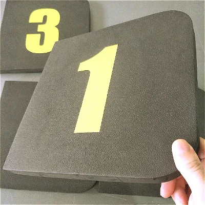 Embossed 1/8inch Model 60 Black Foam Screen Printed 1-10