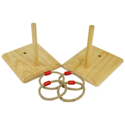 EASTOMMY ET-230322 High Quality Pine Wood Classic Portable Lawn Yard BBQ Party Logo Color Customized Ring Toss Game