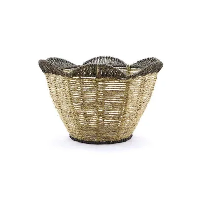 Seagrass Storage Baskets for Home Living Room Coffee Table Snack Fruit Basket Tabletop Household Hand-woven Storage Box