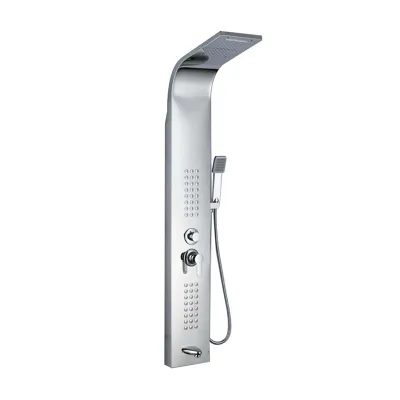Intelligent 304 Stainless Steel Shower Set with Digital Display Constant Temperature & Five-Function Booster for Apartment Use