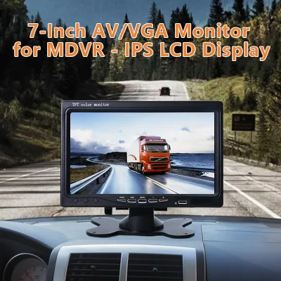 7-Inch IPS LCD Display Car Monitor AV/VGA Connector DC12-35V Reversing Aid Vehicle Monitor for Truck/VR/BUS Reverse