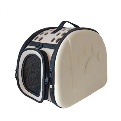 Foldable Cat Backpack and Dog Bag Medium Size EVA Portable Handheld Crossbody Pet Carrier Fashionable Style for Car Outings