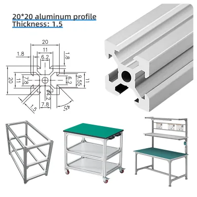 2020V Slot European Standard Aluminum Profile/Workbench Cart Frame Aluminum /3D Printer Profile Bracket