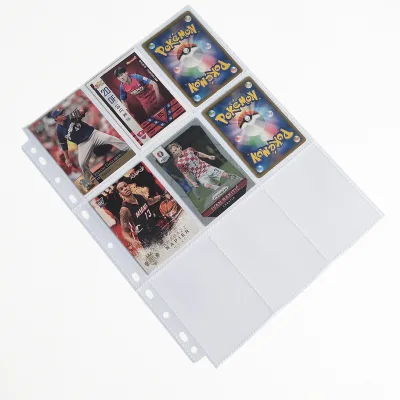 Transparent PP A4 Loose Leaf Notebook Case 9 Inner Page Pockets Notebook Refill Loop Office School Supplies Filing